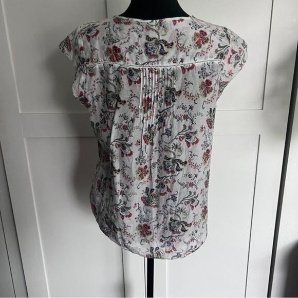 Joie Light and Airy Floral Print Top Blouse - xs - Picture 6 of 10